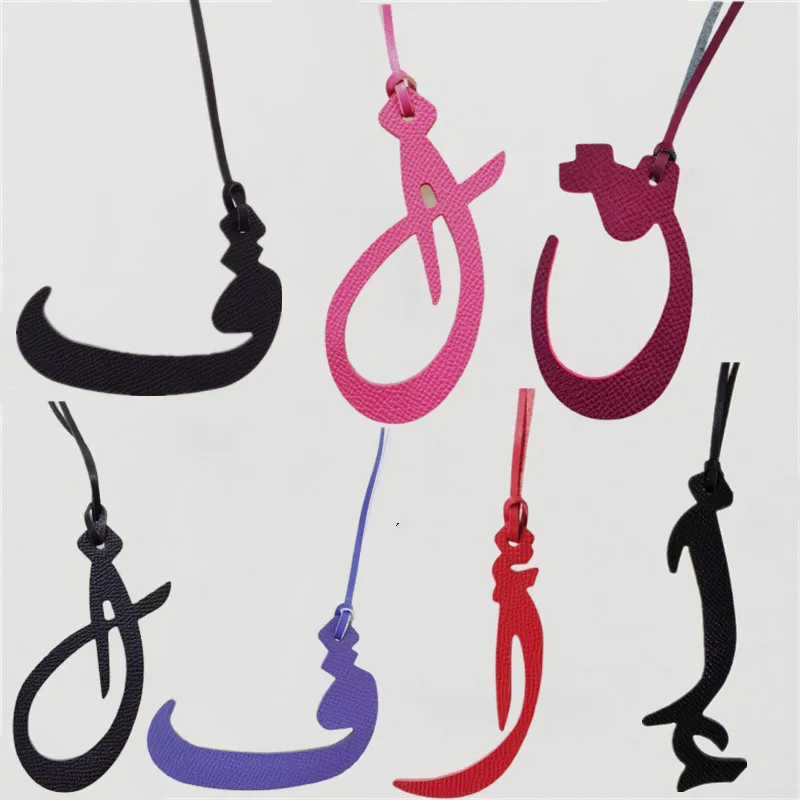 Брелок для рюкзака Женский, из натуральной кожи, с арабскими буквами