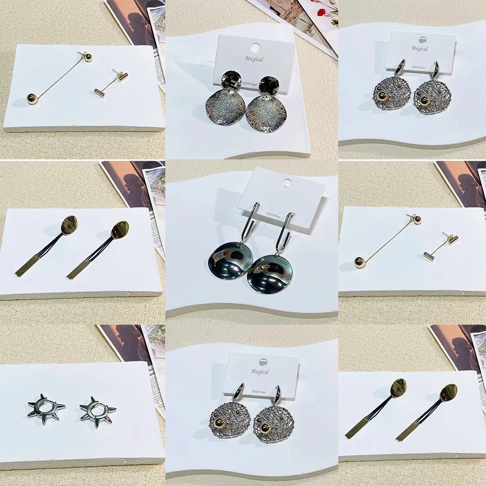 

Fashion Temperament Minimalist design Brass Plating Series AB Style Earrings for woman's Upscale earrings women accessories