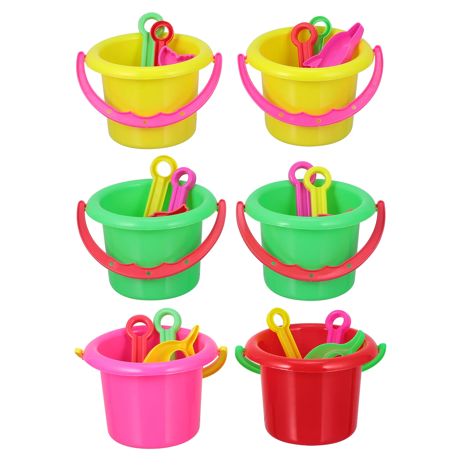 

24pcs Interesting Mini Bucket Toy Child Sand Buckets Plastic Beach Bucket