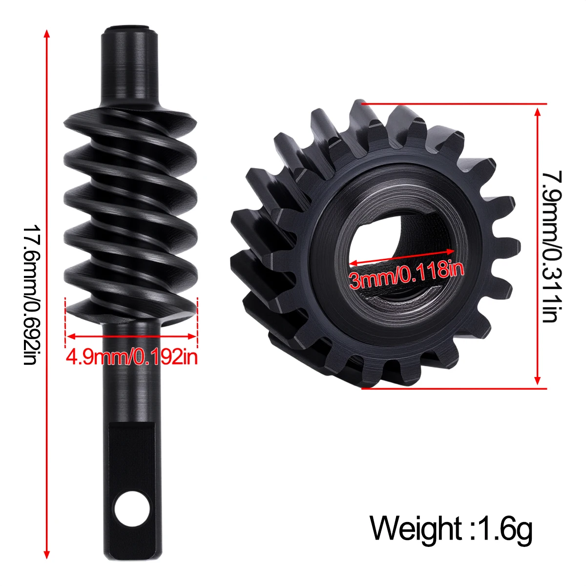 Фото Стальные шестерни Overdrive/Underdrive 12T 13T 14T 16T 18T для радиоуправляемых краулеров 1/30 Axial SCX30 Ford Bronco 4X4 JEEP WRANGLER JLU №2