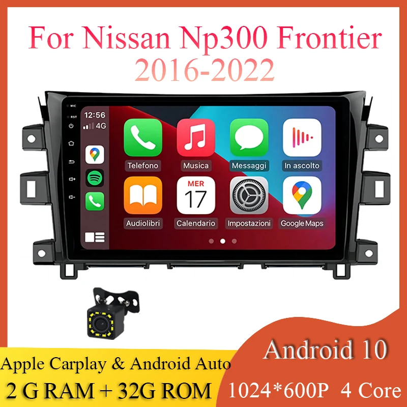 Автомобильный проводной android Авто 2 ГБ + 32 Android 10 мультимедийный Carplay для Nissan NP300