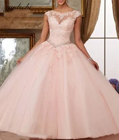 2022 sweetheart quinceanera dresses elegant tulle appliques ball gown graduation party derss vestidos de 15 a%c3%b1os