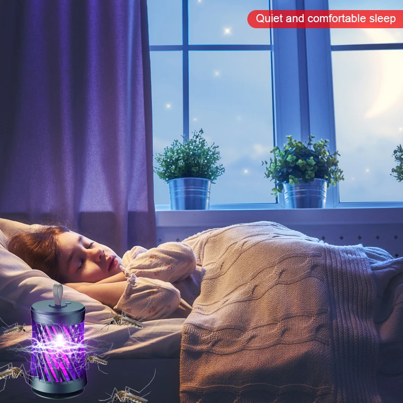 Электрическая Бесшумная лампа-ловушка для комаров перезаряжаемый от USB прибор