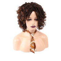 amir synthetic dreadlock braided wigs for women short curly twist wig ombre black brown daily cosplay heat resistant