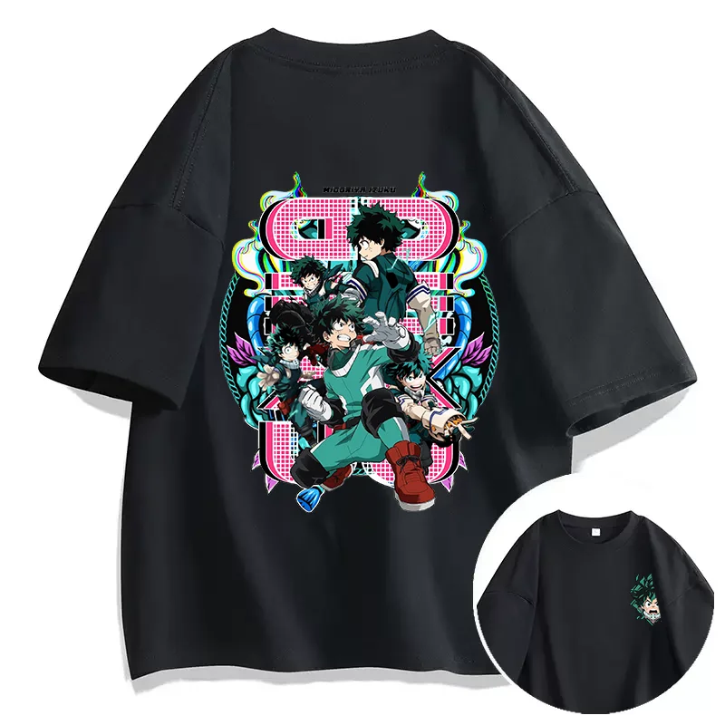 Аниме My Hero Academia IZUKU MIOORIYA футболка с принтом пара студенческая уличная спортивная