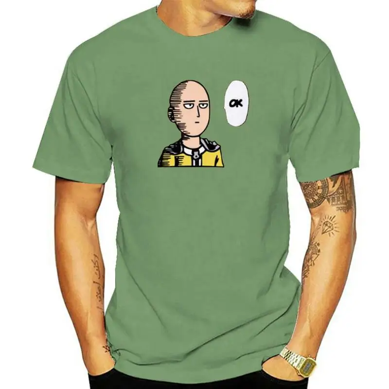 

Сайтама один дырокол для мужчин и женщин аниме сезон 2 хорошее качество европейские размеры 100% хлопковая футболка Летняя Повседневная футб...