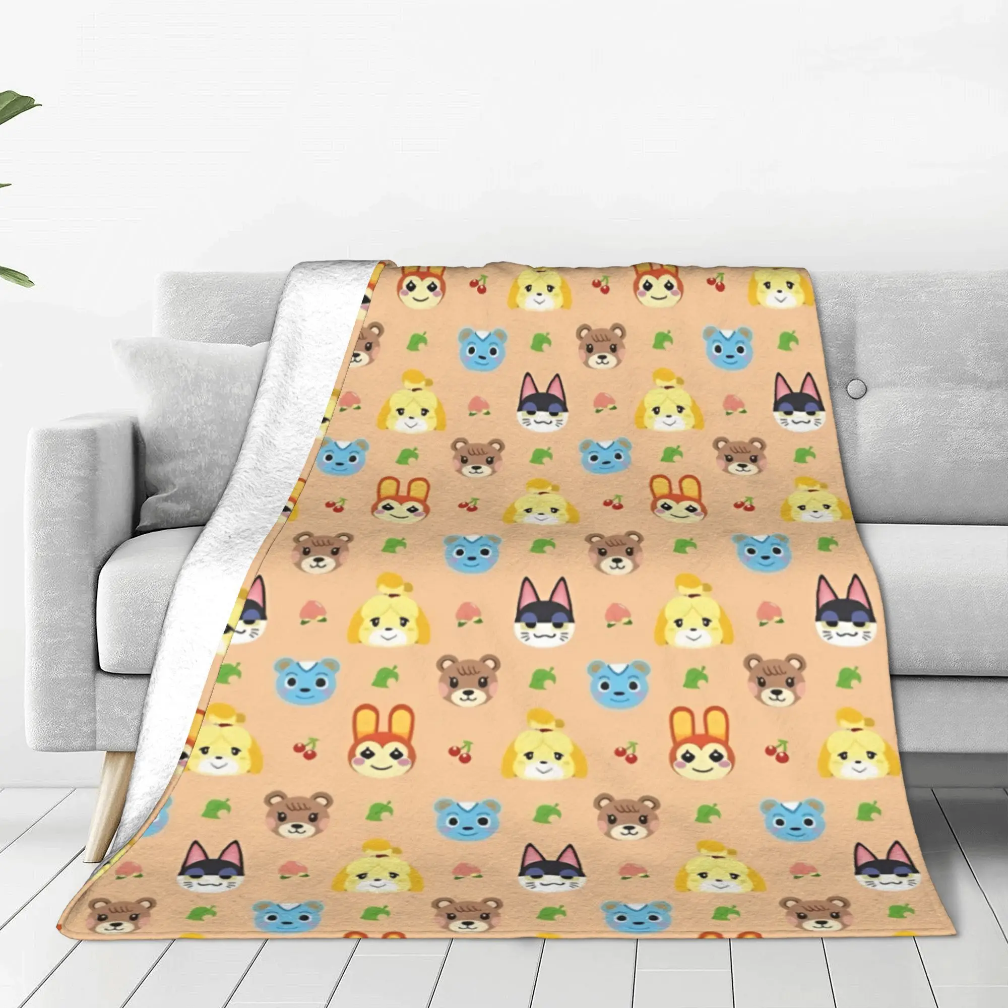 Флисовое одеяло с забавными животными мягкое покрывало для спальни постельное
