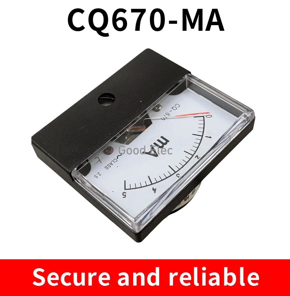 DC DH670 1 мА 5 10 50 100 200 300 500 Аналоговый панельный измеритель тока Амперметр