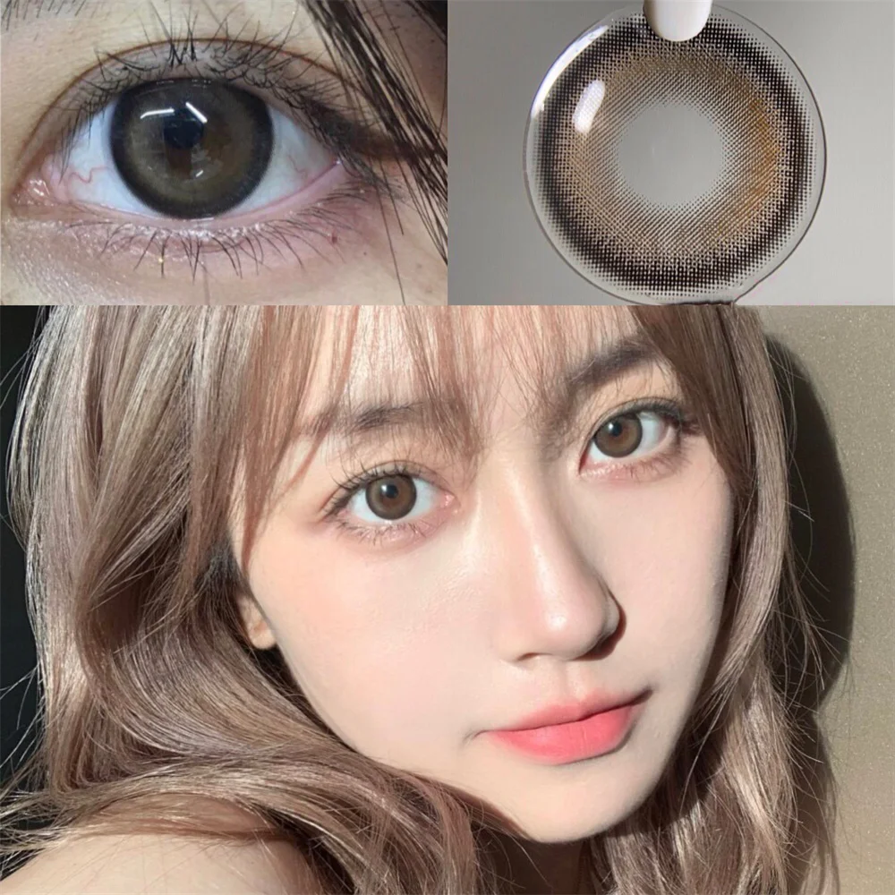 Ночное небо серые цветные контактные линзы для глаз макияж маленькая красивая