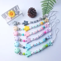 new personalized baby pacifier clips koala pacifier chain holder for baby teething soother cartoon chew toy infant dummy clips