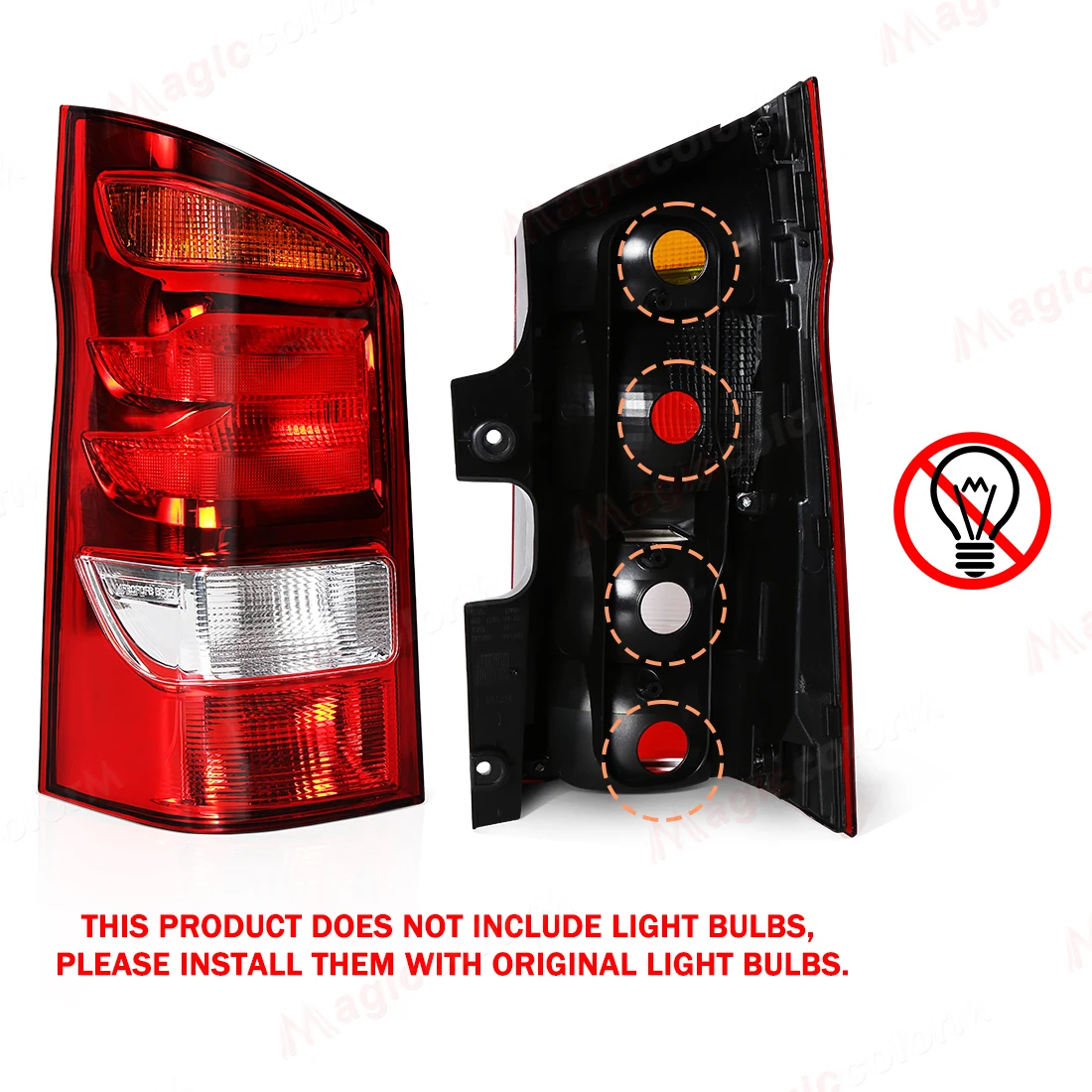 Фото Задний фонарь для Mercedes Benz Vito W447 2015 2016 2017-2021, задние стоп-сигналы, сигнальная лампа дальнего света без лампочек A4478200064 №2
