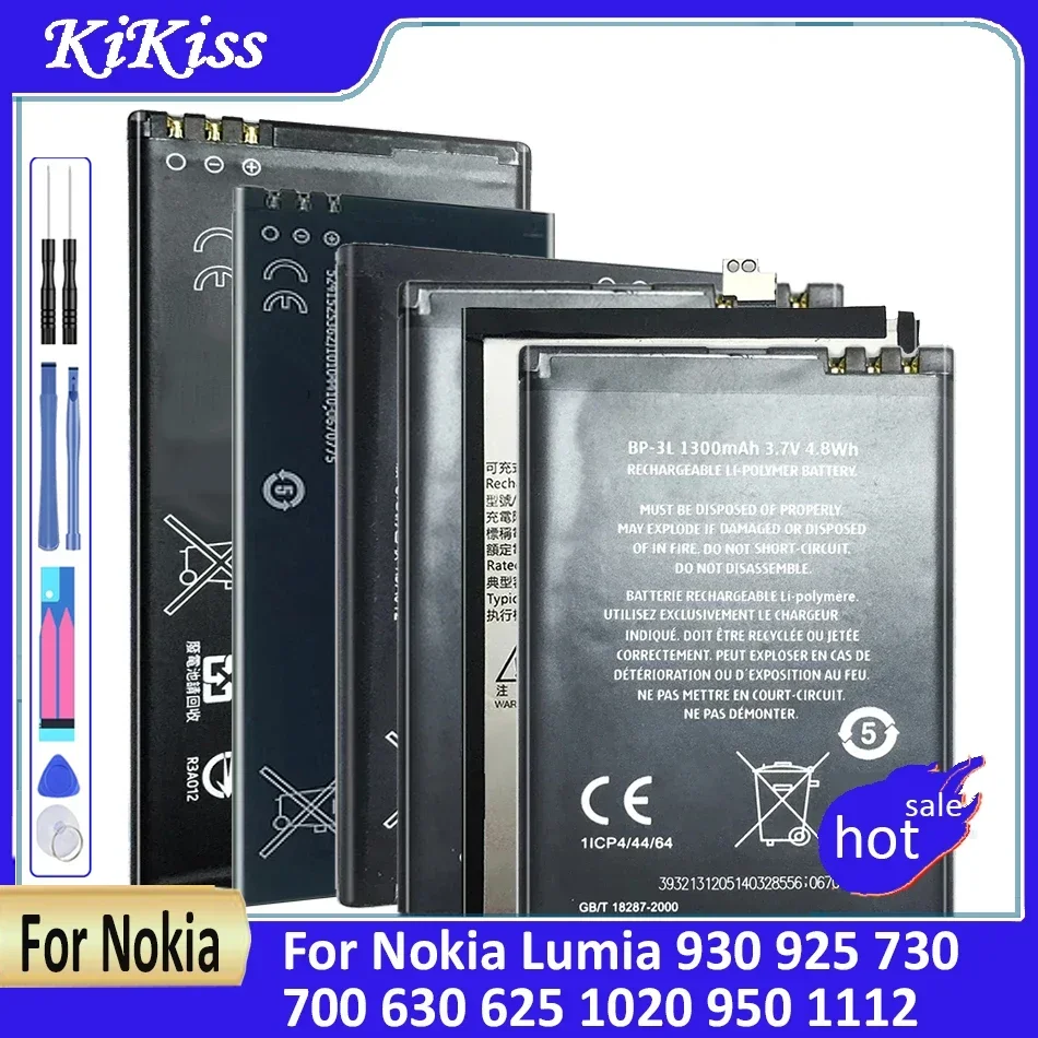Аккумулятор BV-T5E/5XW/T5A/5QW BL-5C/4C/5H/5T/4YW BP-4GWA/5Z/3L/5T/4GW для Nokia Lumia 930 925 730 700 630 625 1020 950 1112 1202