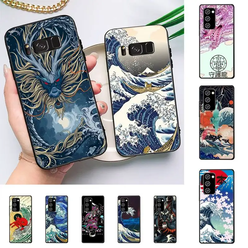 

Japanese Wave Anime Dragon Phone Case For Samsung Galaxy Note 10Pro 20ultra cover for note 20 note10lite M30S