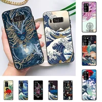 japanese wave anime dragon phone case for samsung galaxy note 10pro 20ultra cover for note 20 note10lite m30s
