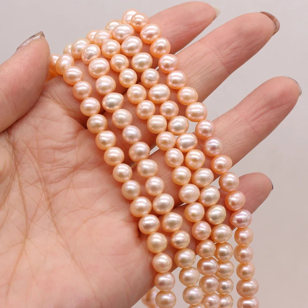 Бусины из натурального пресноводного жемчуга ААА круглой формы свободные
