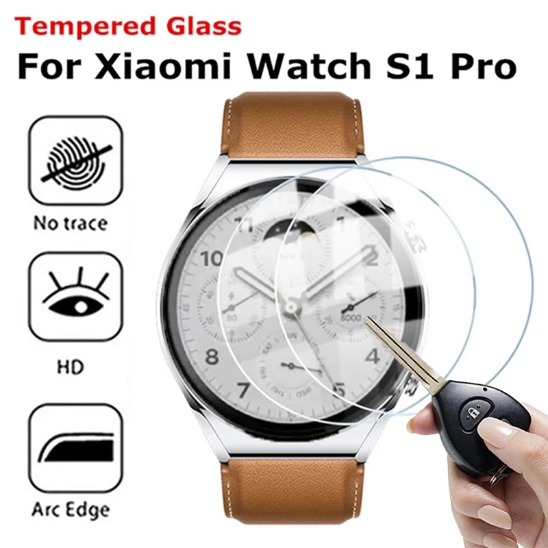 

5Pcs Tempered Glass for Xiaomi Watch S1/S1 Pro Smartwatch HD Clear Scratch Resistant Screen Protector for Mi Watch S1 Pro