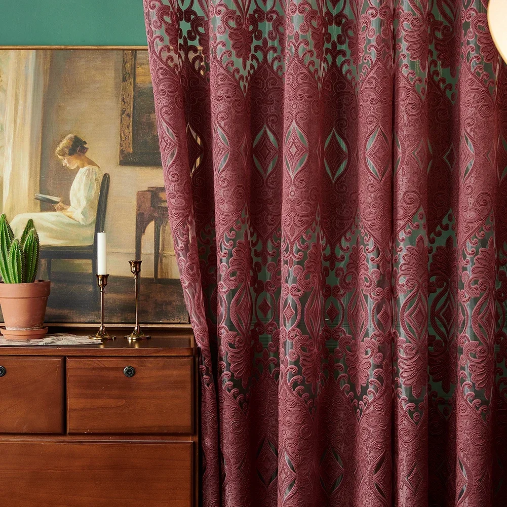 LEEJOOM Тюлевые марлевые шторы в европейском стиле с цветочным принтом оконные