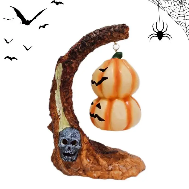 

Jack O Lantern Halloween Ornaments Decorative Resin Pumpkin Halloween Lamp Light Light Up Tabletop Decoration Pumpkin Prop