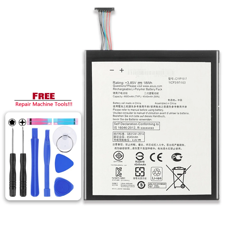 

Original Kikiss C11P1517 4680mAh Battery for ASUS ZENPAD 10 ZENPAD10 Z300M Z300CNL Z300 6B P00C Bateria Batteries