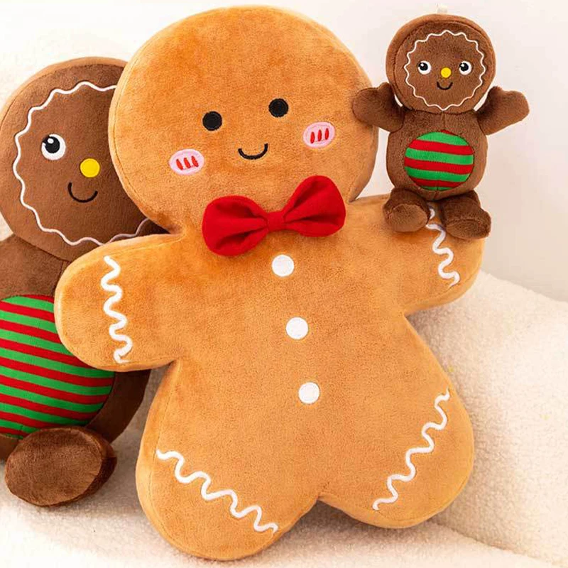 Рождественская Имбирная хлеб плюшевые куклы Рождественский домик декоративная