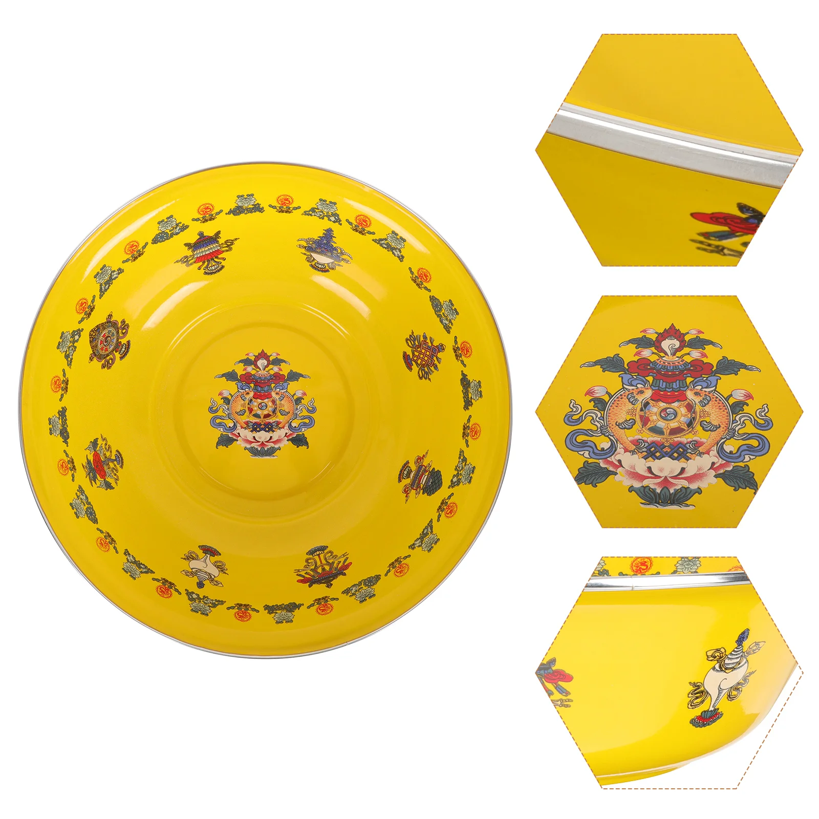 

Bowl Enamel Basin Mixing Vintage Enamelware Bowls Soup Wash Serving Salad Fruit Tray Storage Chinese Plates Retro Dinner Kitchen