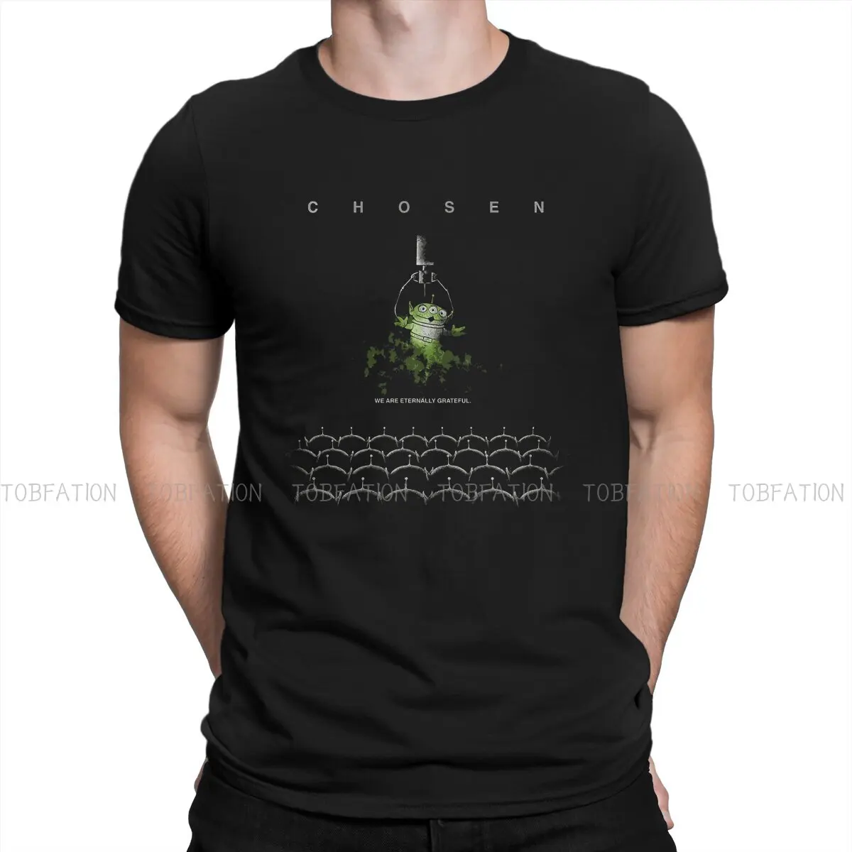 

Disney Toy Story Andy Film Pure Cotton TShirt Aliens Claw Chosen One Classic Elegant T Shirt Homme Men Tee Shirt