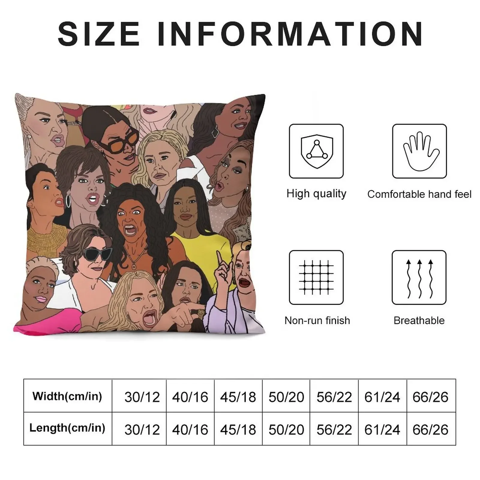 Декоративная подушка Bravo TV RHOBH RHONY RHOA RHOP