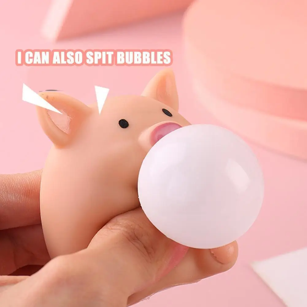

Decompression Pinch Spit Bubbles Pig Dinosaur Toy Squeeze Kid Adult Artifact Ball Stress Fidget New Toy Relief Strange Doll Z5R9