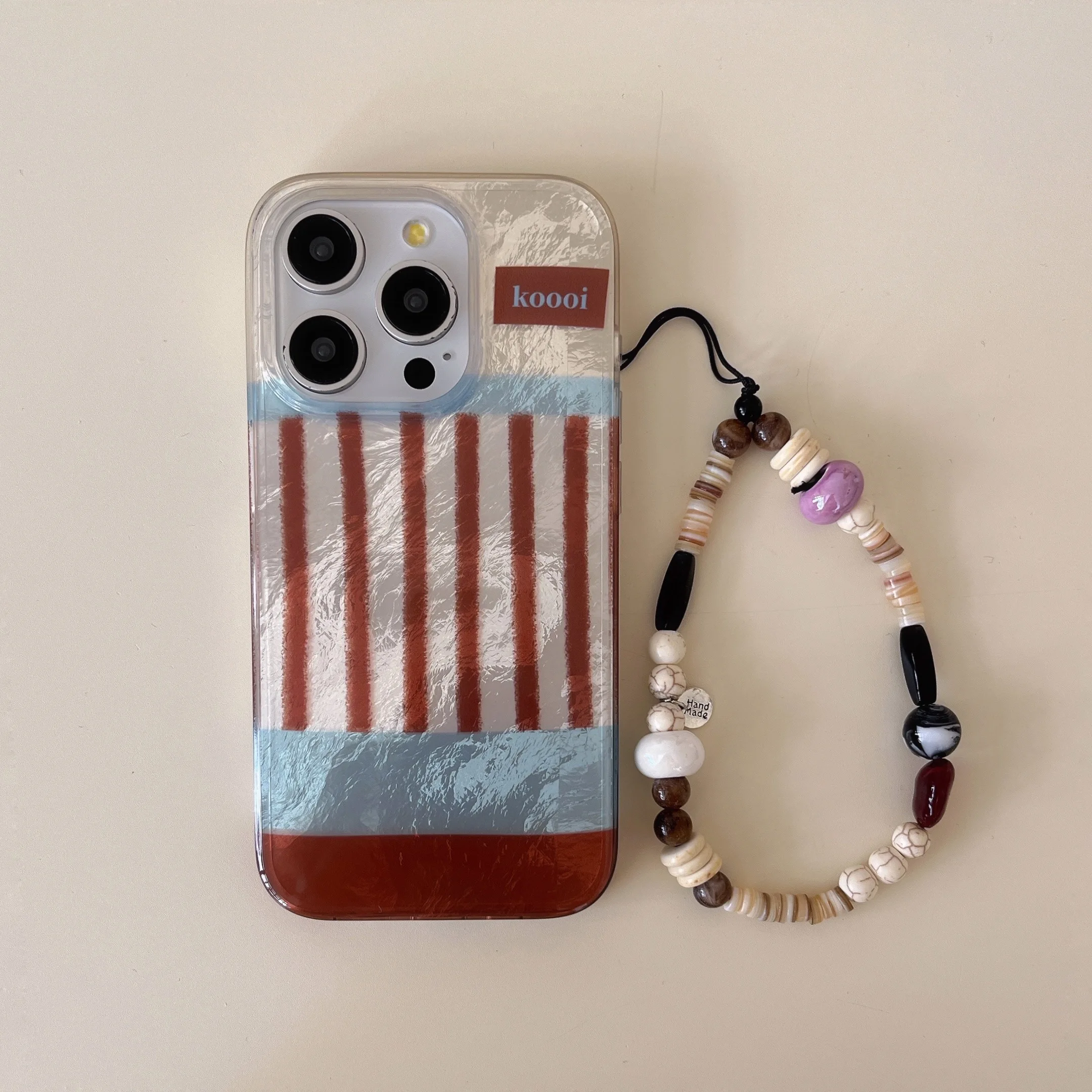 Шикарный чехол для телефона в коричневую полоску с волнистой текстурой