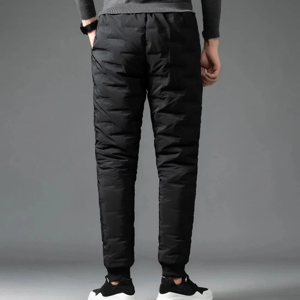 

Popular Long Trousers Cotton Padded Male Coldproof Mid Waist Trousers Warm Pants Men Pants