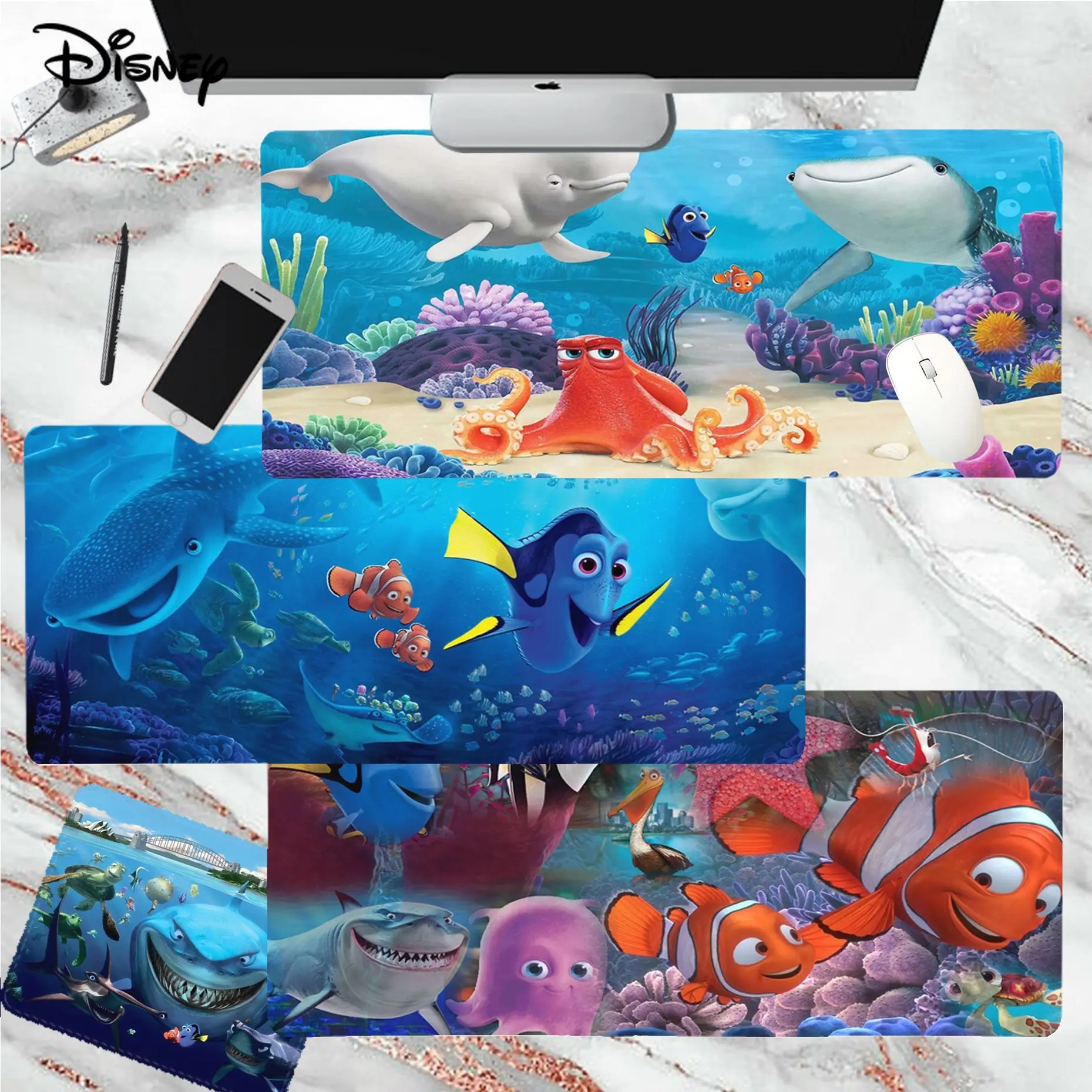 

Disney Finding Nemo Mousepad In Stocked Laptop Gaming Mice Mousepad Size for large Edge Locking Game Keyboard Pad