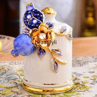 zq toothpick holder ceramic toothpick box dining table toothpick tin household cotton swab tube fashionable ornaments