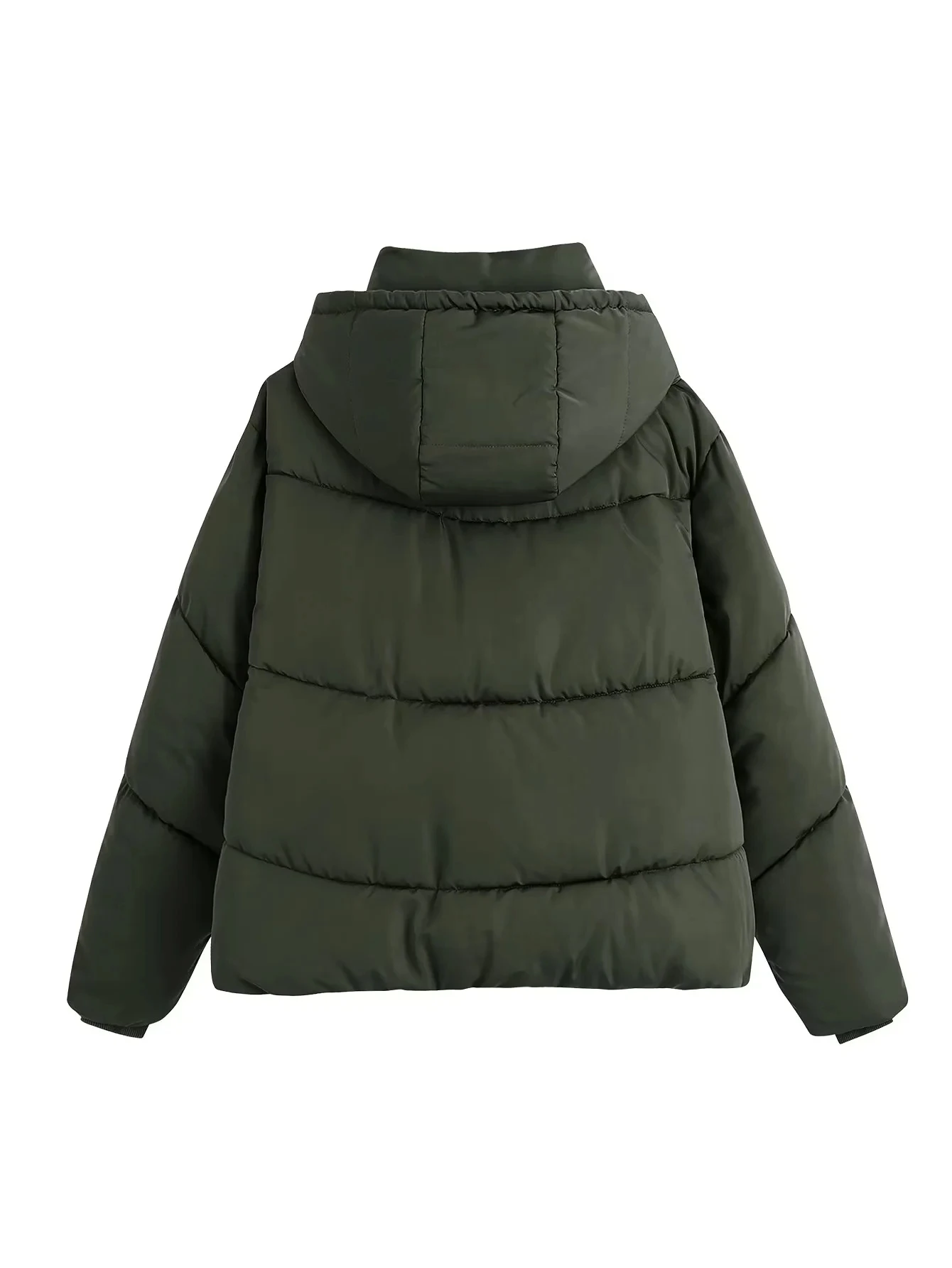 Autumn/Winter 2022 Women's Hooded Zip Long Sleeve Cotton Pinch Pocket Design Cotton Jacket Warm High Street Style