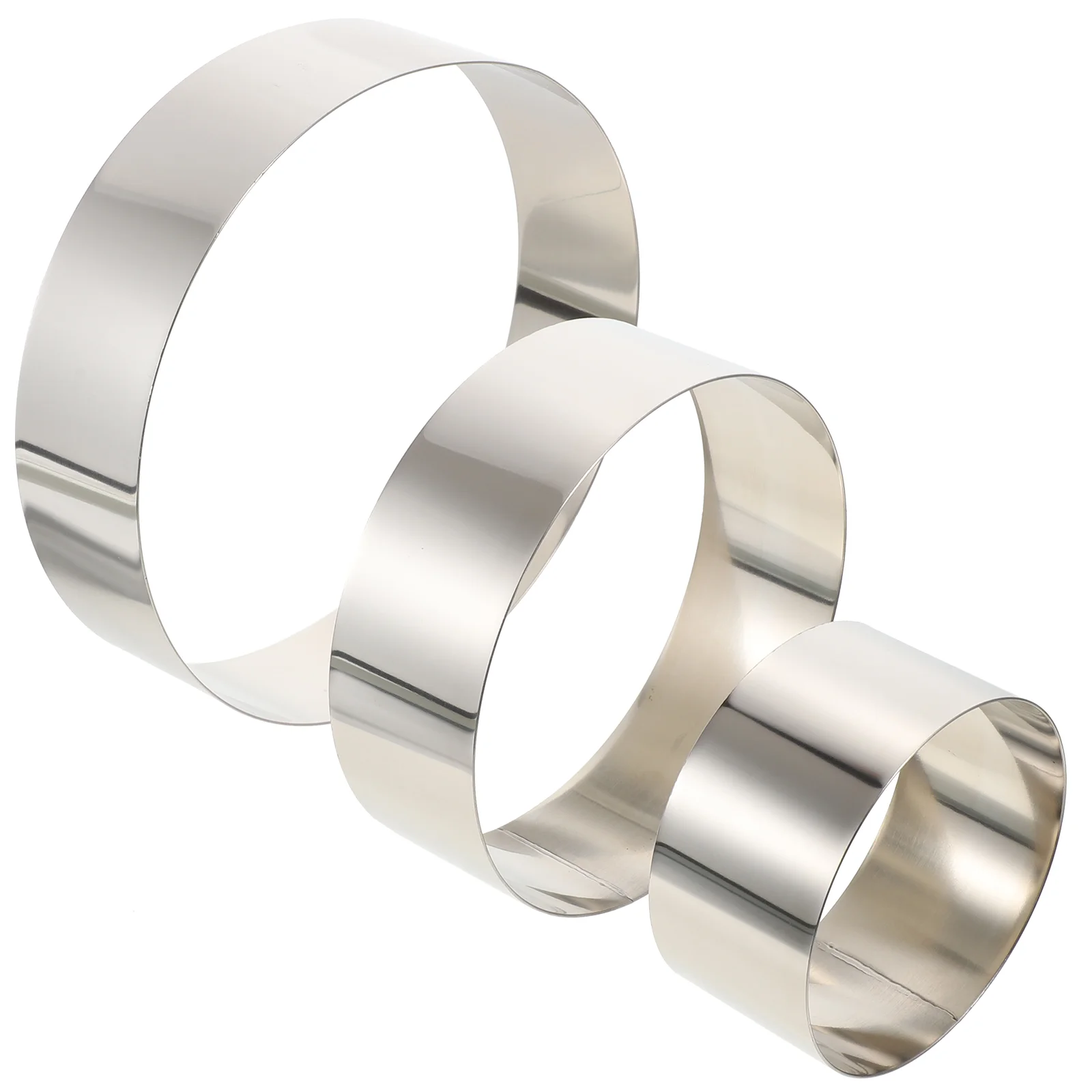 

3Pcs Metal Mousse Ring Kitchen Professional Tool Cake