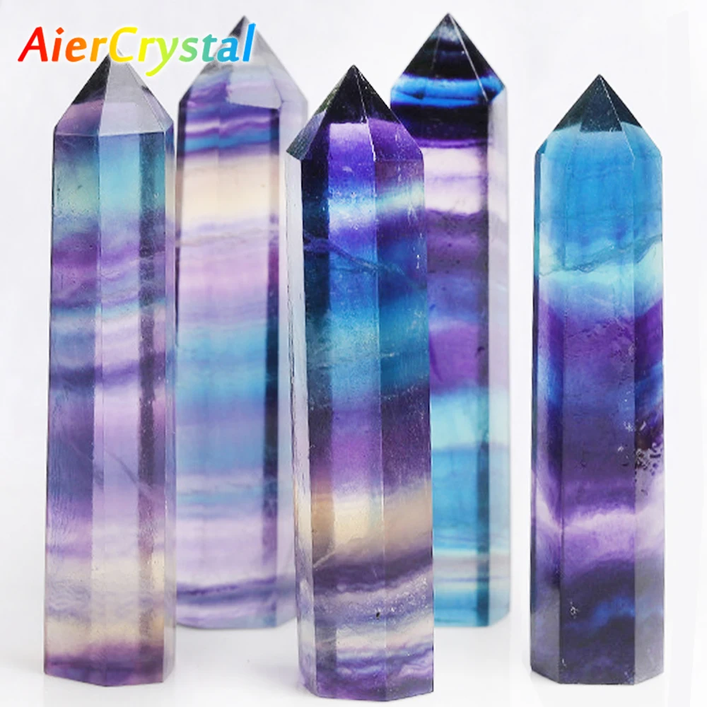 Натуральный красочный флюорит, обелиск, кристалл, лечебный камень, натуральный кварц, домашний декор, рейки, полированный точечный камень, декоративные поделки