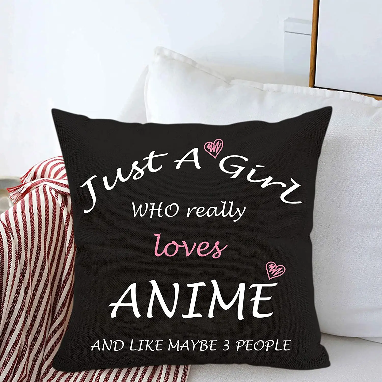 

Anime Lover Gifts for Girls Anime Two Sided Printing Pillow Cover Just A Girl Who Really Loves Anime