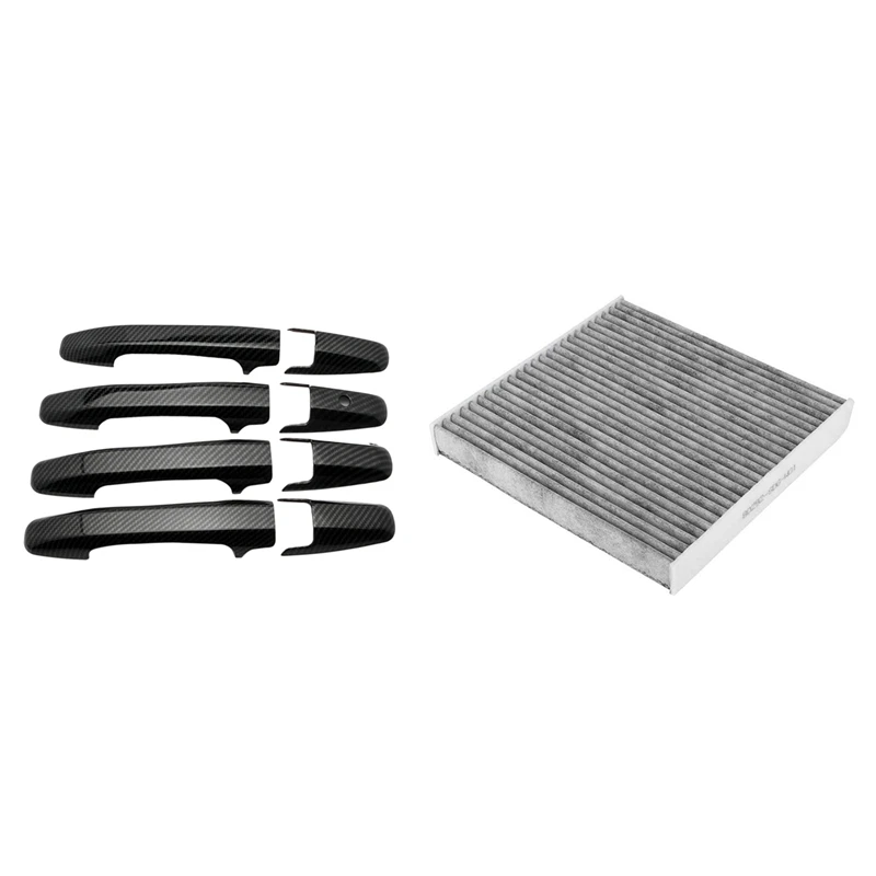 

4Pcs Side Door Handle Frame Trim For Honda Civic 06-11 With 1003C (CF10134) Cabin Air Filter For ACURA, CSX , HONDA