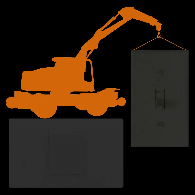 Наклейка блестящая для детской комнаты настенный выключатель холодильника