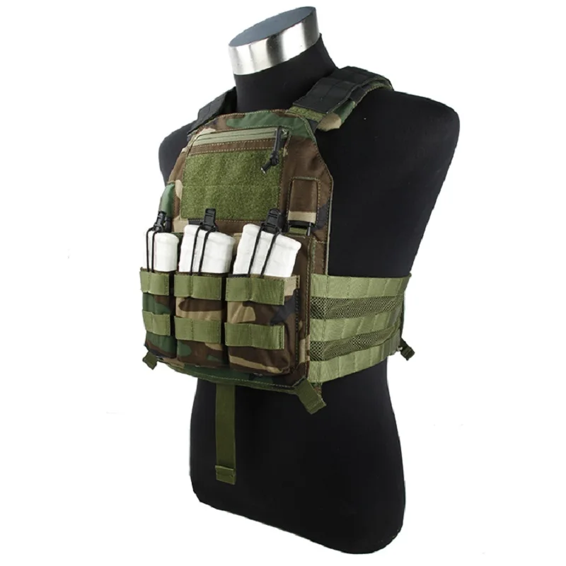

TM2745-WL/Outdoor Airsoft Tactical Military CS Hunting 4020 Vest Camouflage Woodland 500D CORDURA Domestic Fabric