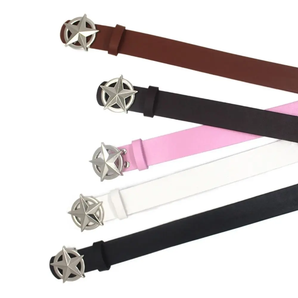 

Ремень Y2k из искусственной кожи с металлической пряжкой и звездами, корейский широкий боковой пояс для платьев и джинсов, универсальный Пояс с планетами для брюк