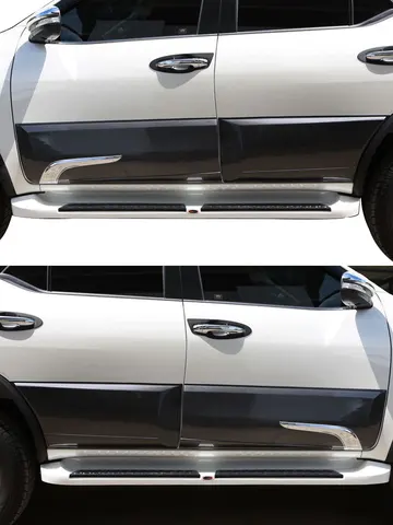 Матовая черная боковая обшивка кузова для Toyota Hilux Fortuner Sw4 2016 2017 2018 2019, комплект кузова двери, внешние аксессуары автомобиля
