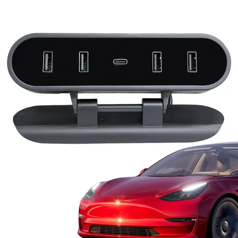

Автомобильная док-станция, складная док-станция с несколькими USB-портами для быстрой зарядки Tesla