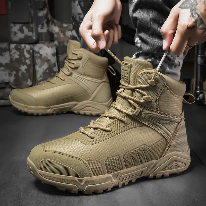 

Men's Military Boot Mens Combat Ankle Boot Tactical Army Boot Male Shoes Work Safety Shoes Motocycle Boots Zapatillas Hombre