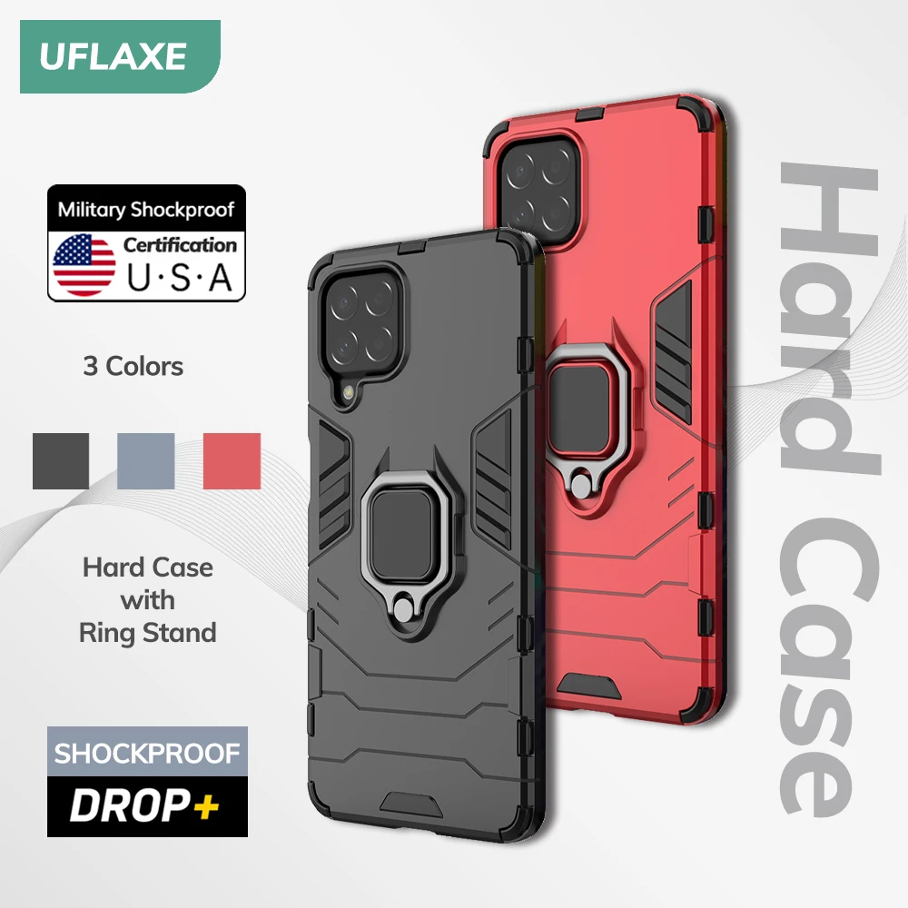 UFLAXE Original Shockproof Case for Samsung Galaxy M23 / M33 / M53 5G Back Cover Hard Casing with Ring Stand
