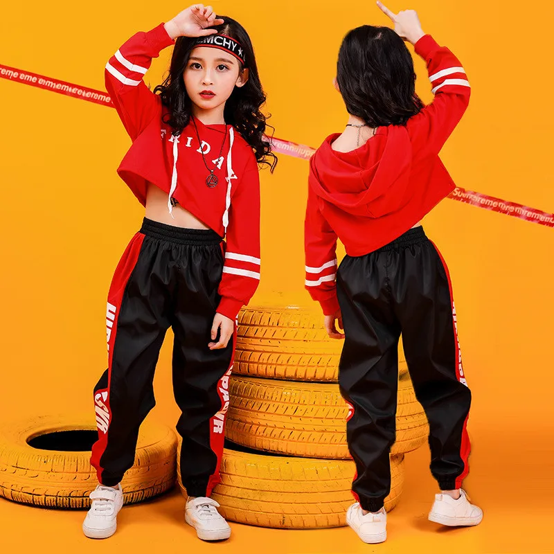 Детская спортивная одежда толстовка черные и красные толстовки укороченный топ
