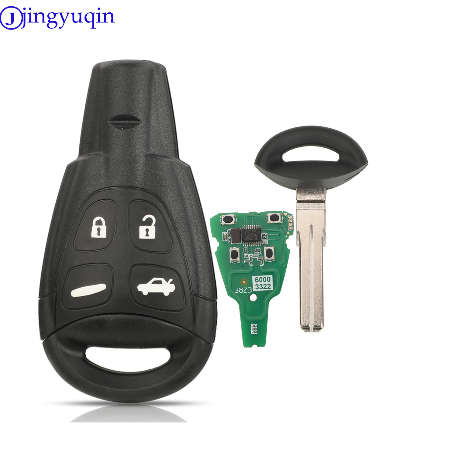 

Беспроводной Ключ-пульт Jingyuqin 433 МГц PCF7946AT Для SAAB 9-3 9-5 2003-2010 LTQSAAM433TX