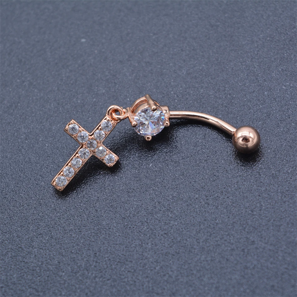 Крест Navel из нержавеющей стали для пирсинга