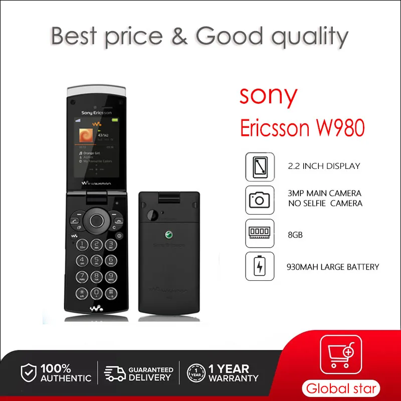 Original Sony Ericsson W880 W880i 3G Mobile Phone 1.8'' TFT Screen 2MP  Camera Bluetooth 950mAh Battery Classic CellPhone - AliExpress