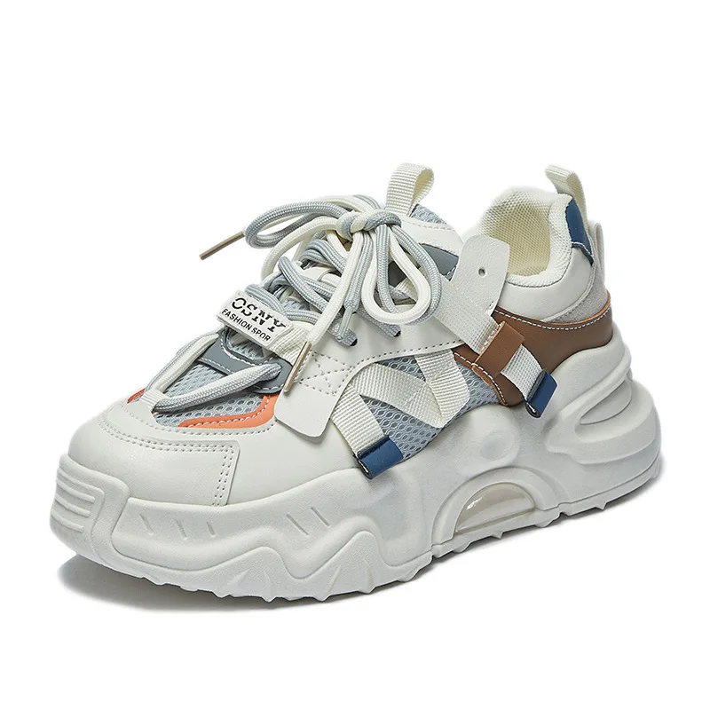 

Korean Fashion Casual Sports Shoes Women Spring Autumn New Designer Breathable Mesh Increase Platform Shoes for Women