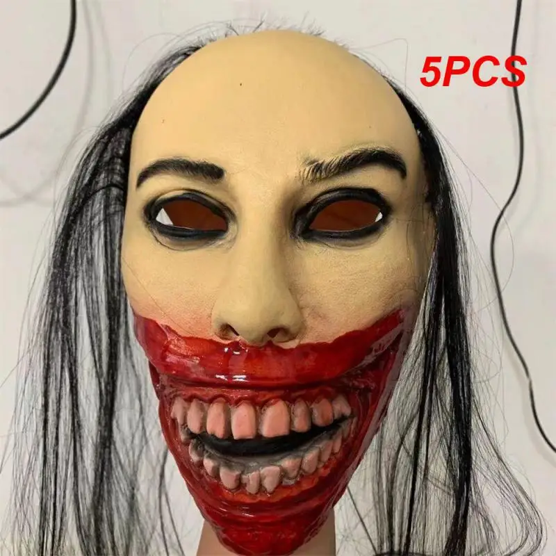 

5PCS Ghost Mask One Size Fits All Adults Comfortable And Breathable Create A Terrifying And Bloody Atmosphere Creative Fun 100g